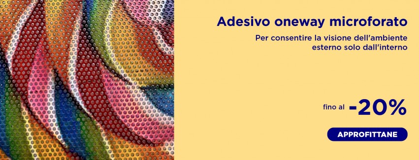 Adesivo oneway microforato